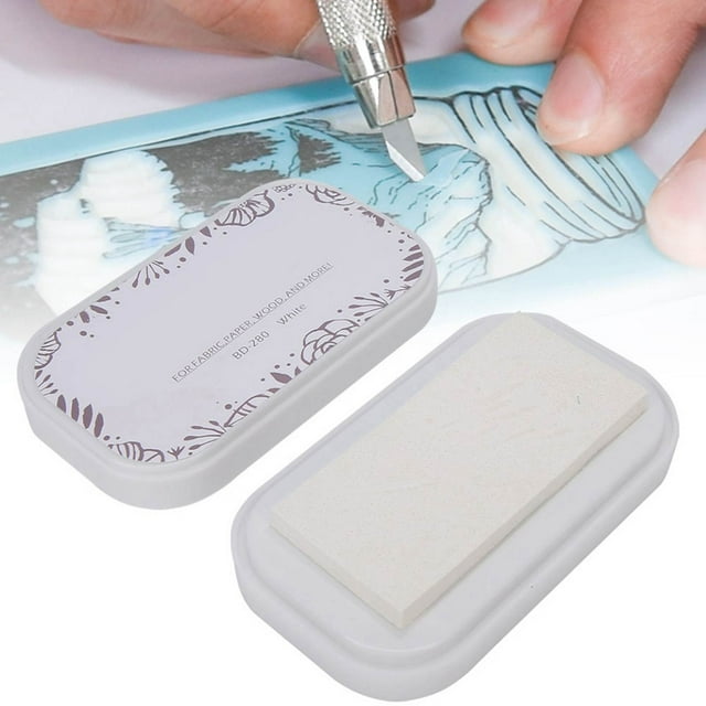 Ink Pad Pad, Bright Colors Sponge Ink Pad for Rubber DIY Craft Washable Paper Cloth Wood 3.7 X 2.2 in