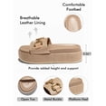 thumbnail image 3 of Womens Platform Sandals Raffia Espadrilles Metal Chain Slip on Open Toe Cute Beach Slide Sandals, 3 of 4
