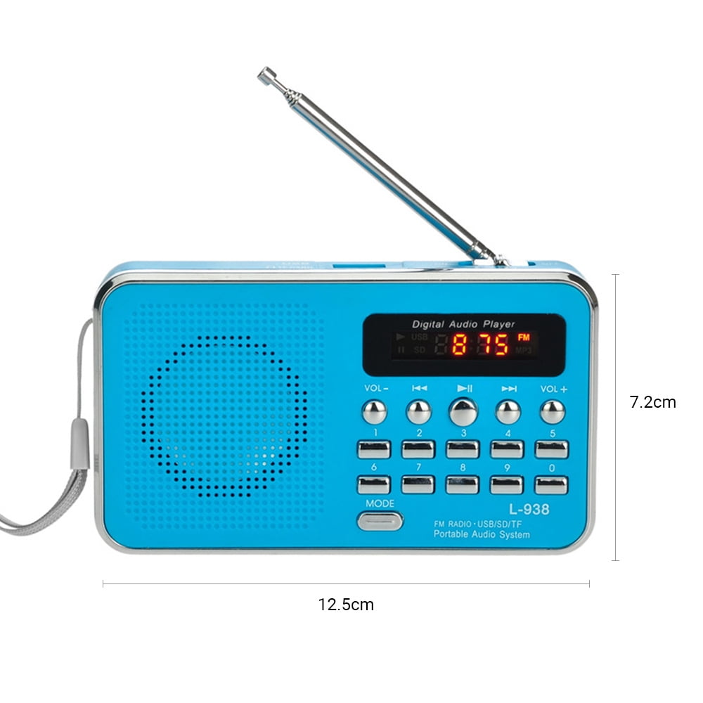 aanraken Bourgeon Majestueus L-938 Mini Portable Digital FM Radio 3W Output Power / 1.5 Inch Display  Screen / Support USB Drive / TF / SD / MMC Card / AUX-IN - Walmart.com