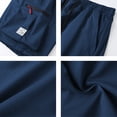 thumbnail image 5 of IAJDKMEK Men's Cargo Shorts with Pockets - Elastic Waist Hiking Shorts, Running Shorts, and Classic Work Shorts for Daily Wear,Navy M, 5 of 5