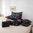 thumbnail image 6 of Manfei Cartoon Halloween 7-Piece Twin Bedding,Spooky Pumpkin Lantern Bedding Comforter Set,Black Reversible, 6 of 7