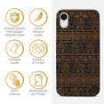 thumbnail image 4 of Wood phone case for iPhone XR compatible protective cell phone cover shockproof slim fit laser engraved Elephant Pattern design Black wood case for Men & Women by CaseYard, 4 of 7