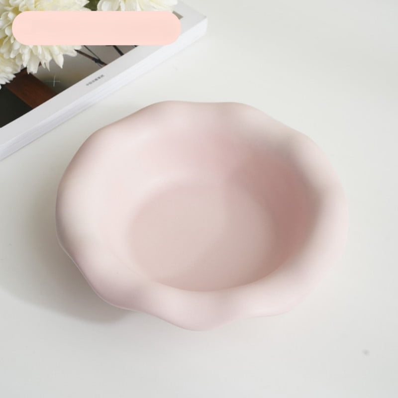 Fairela Lightweight Habitat Mounted Regular Ceramic Food & Water Bowl with 1 Cat Bowl, Pink Floral
