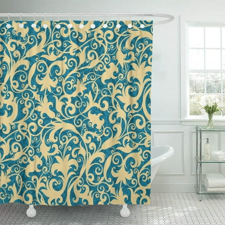 Bsdhome Damask From Fl Fashionable Modern Victorian Tileable Expensive Royal Antique Baroque Curl Waterproof Bathroom Shower Curtains Set 66x72 Inch Canada Bsdhome Damask From Fl Fashionable, Expensive Shower Curtains