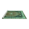 thumbnail image 2 of Ahgly Company Machine Washable Indoor Rectangle Persian Turquoise Blue Traditional Area Rugs, 3' x 5', 2 of 4