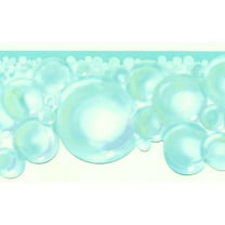 878503 Aqua Bubbles Wallpaper Border RU8118b