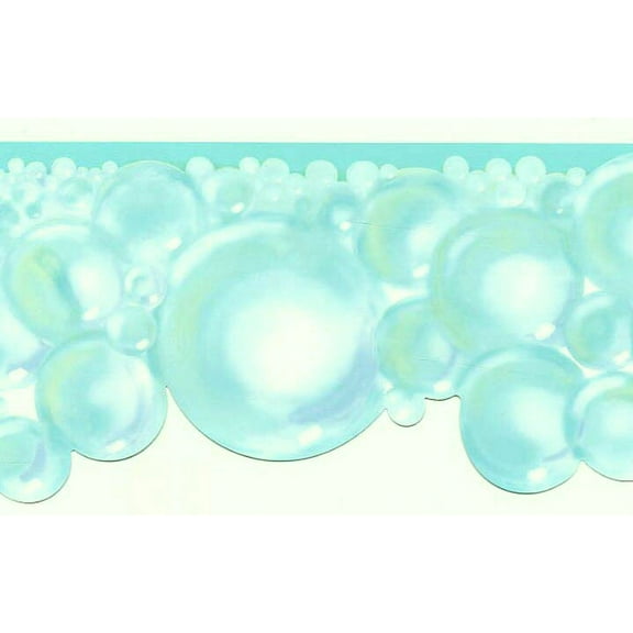 878503 Aqua Bubbles Wallpaper Border RU8118b
