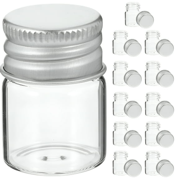 ACDANC 12Pcs Glass Jars with Lid Small Kitchen Storage Small Sealing Clear Jar for Honey Seasoning Chilli Bottles