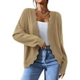 thumbnail image 4 of PRETTYGARDEN Cardigans for Women Lightweight Casual Long Sleeve Knitted Open Front Shrugs Sweaters Fall Clothes, 4 of 8