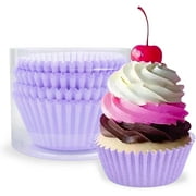 thovorrnl Cupcake Liners Standard Kitchen Baking Cups, 1.7in Dia Bottom x 1.2in H, 100 Count, Purple