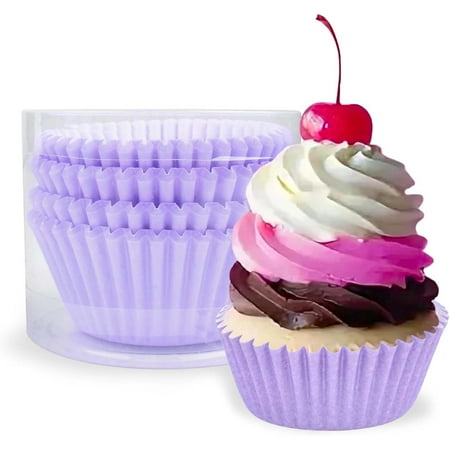 thovorrnl Cupcake Liners Standard Kitchen Baking Cups, 1.7in Dia Bottom x 1.2in H, 100 Count, Purple