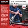thumbnail image 3 of Juego de llaves RIDGID 31105 de 61 cm y 47057 de tubo de aluminio de 30 cm, 3 of 7