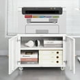 thumbnail image 5 of Tzou Steel Printer Cabinet with Wheels - Mobile Printer Stand with Adjustable Shelf & Storage for Home Office, Compact File Cabinet for Small Spaces, 5 of 8