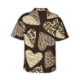 thumbnail image 3 of Hearts With Animal Skin Hawaiian Shirts For Men, Summer Short-Sleeve Relaxed-Fit Button-Down Shirts Xx-Large, 3 of 9