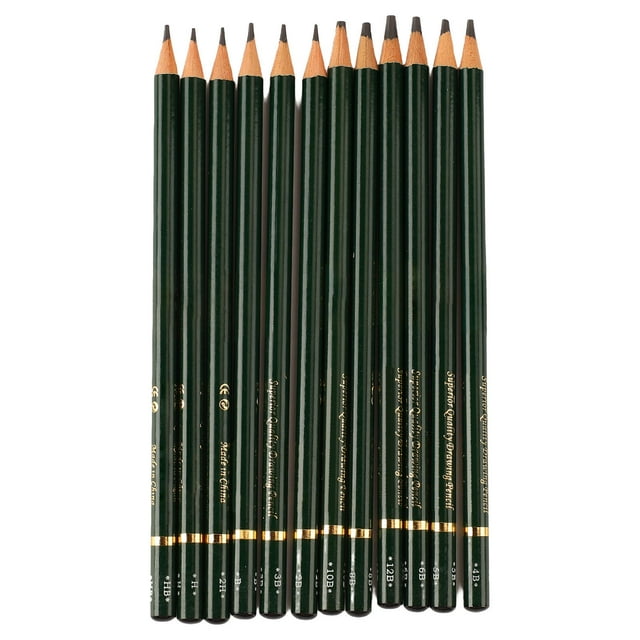 Sketch Pencils,12Pcs Sketch Pencils Kit Sketching Pencil Graphite Pencils Ultra Responsive