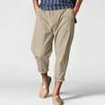 thumbnail image 3 of Mens Linen Pants Mens Summer New Style And Fashionable Pure Cotton And Linen Trousers, 3 of 8