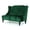 Emerald, variant on Grey Velvet Loveseat Sofa, Diamond Button Tufted Upholstered Settee with Turned Wood Legs, Modern Glam 2-Seater Small Couch for Living Room Bedroom Entryway