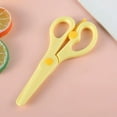 thumbnail image 2 of Small Safe Craft Scissors - Anti-Pinch Hand Paper Cutting Scissors, Friendly for Crafts/Homework, Sharp/Safe to Prevent Injury, Lightweight for Adults, 5.31*2.44in, Yellow, 2 of 7