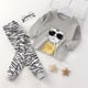 thumbnail image 3 of Gibobby Conjunto niño Pijamas suaves para niñas y niños pequeños, estampados de dibujos animados, conjuntos de ropa de manga larga para niños(Gris,12-18 Months), 3 of 4