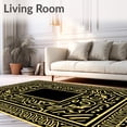 thumbnail image 2 of ODIKA 3'x5' Machine Washable Non-Slip Area Rug, Boho Mystique Eclectic Artful Contemporary High Traffic Rug with Pad, Black, 462821, 2 of 8