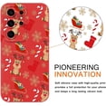 thumbnail image 4 of Christmas Red Print Phone Case for Samsung Galaxy A34 5G 6.5", with Aesthetics Pattern Design Soft TPU Silicone Xmas Cases, Shockproof Bumper Protector Camera Girls Women Cover, Snowflake, 4 of 5