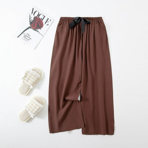 SIYUDAN Womens Pants Women Casual Pants Coffee Adult Womens Pants Comfy Fit Pants For Women Wide Leg Pants For Women Fall Pants For Women 2025