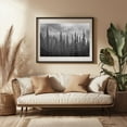 thumbnail image 3 of Hurricane Ridge Pines B&W - Washington Photography Black and White Forest Nature Landscape Mountain Scenic Winter Black Framed Wall Art Print 5 x 7 inches, 3 of 4