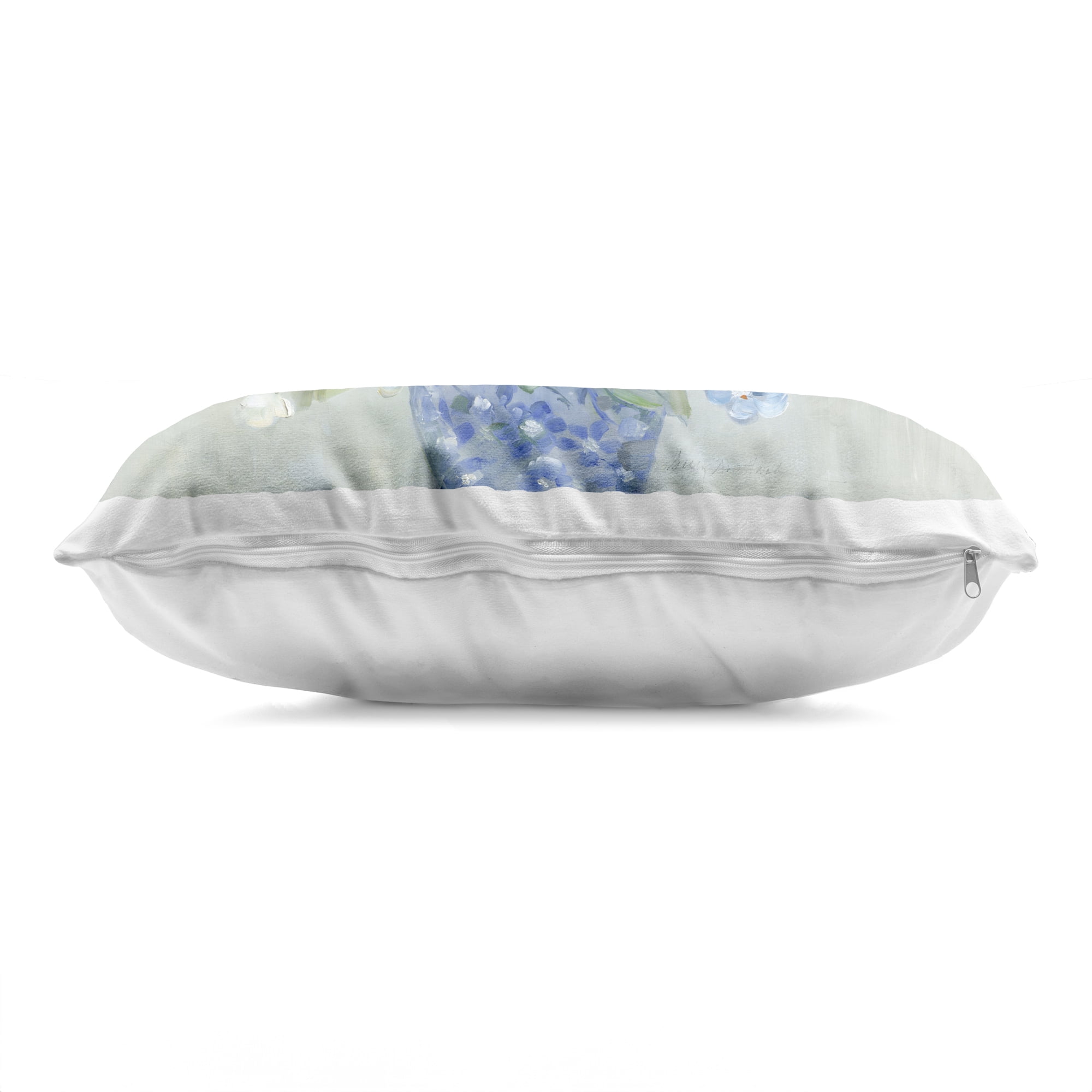 Stupell Industries Serene Blue And White Bouquet Decorative Printed Throw Pillow, design by Sally Swatland, 14 x 7 x 20