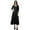 Black, variant on Moomaya Solid Summer Dresses Women Long Sleeve Dress Long Dresses