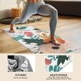 thumbnail image 4 of Pioneer Flower Floral Print Pattern Hot Yoga Mat Towel Non Slip for Hot Yoga - Quick-Drying Yoga Mat Cover with 4 Corner Pockets with Travel Bag - Hot Yoga Towel Non Slip 70"x26", 4 of 6