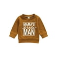 thumbnail image 2 of Little Boy’s Fashion Letter Sweatshirt Casual Round Neck Long Sleeve Pullover Sweater, 0-3T, 2 of 7