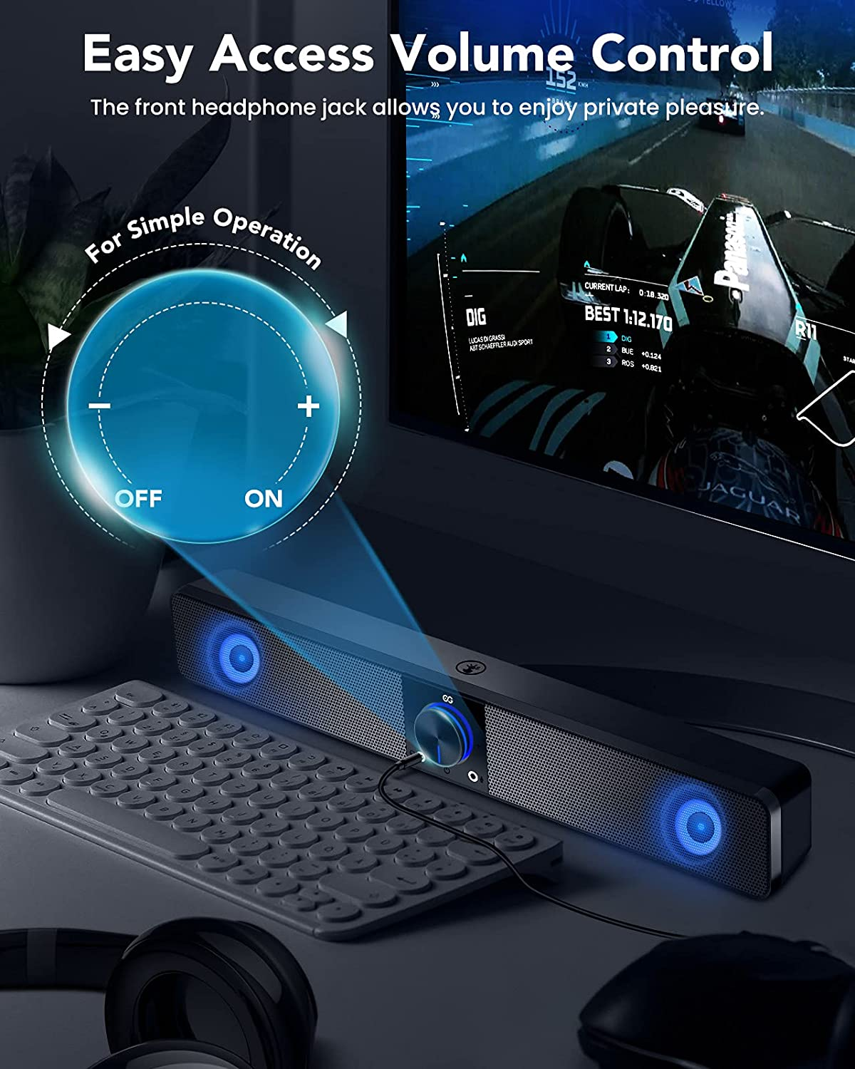 Elegiant wired computer sound bar Clearance