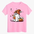 thumbnail image 7 of Toddler Baby Girl Halloween Shirt Kid Cute Bow Ghost T-Shirt Kids Short Sleeve Spooky Season Gift Tee Tops 9-10 Years Pink, 7 of 7