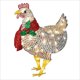 thumbnail image 1 of Pollo iluminado con bufanda - Adorno navideño LED para jardín y patio (S) Likrtyny Para estrenar, 1 of 9