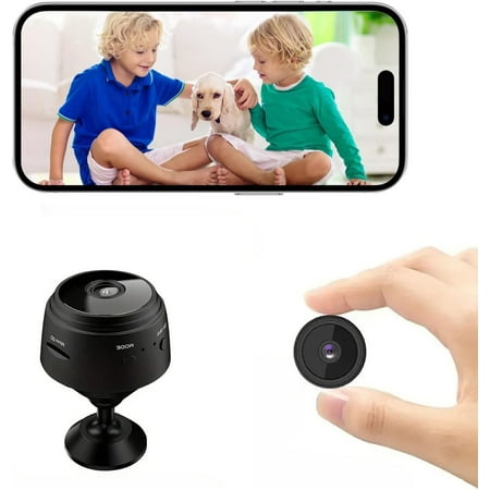 Hidden Camera Mini Spy Camera WiFi, 1080P Camera, Real-Time View,Clear Night Vision wiht AI Motion Detection Home Security Surveillance with Video Small Portable Nanny Cam with Phone App