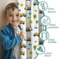 thumbnail image 3 of Blackout Kids Curtains,Cartoon Construction Vehicles Sun Clouds Childrens Insulated Curtains Set Of 2,Bedroom Essentials,Toddler Room Decor 42"x84", 3 of 5