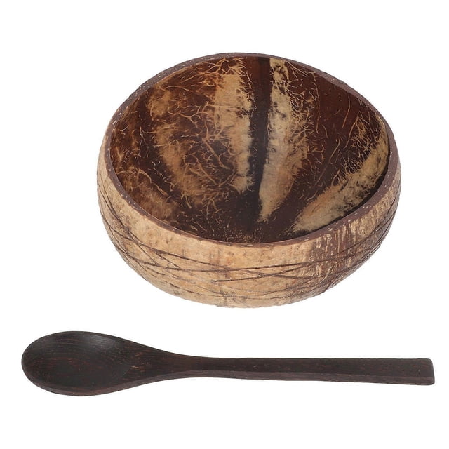 Coconuts Bowl Set for Storage with Spoon 1Set Kitchen Container