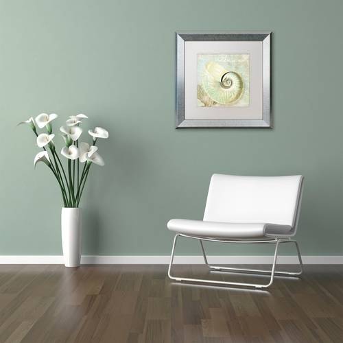 Trademark Fine Art "Turquoise Beach IV" Canvas Art by Color Bakery White Matte, Silver Frame