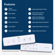 Bio Bidet Discovery DLS Bidet Seat, Warm Water and Heated Seat, UV Sterilization, Slow Close Seat and Lid, Elongated