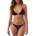 thumbnail image 1 of Balery Dark Purple Glitter Pijama Estampado Bikini de Dos Piezas para Mujer - Conjunto de Bikini Ajustable Sexy y Cómodo para Playa, 1 of 6
