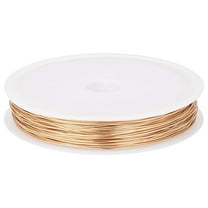 23 Gauge Jewelry Wire 32.6 Yards/30M 18K Gold Plated Round Polished Tarnish Resistant Craft Beading Wire for Jewelry Making Hobby Craft(0.6mm) DIY