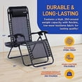thumbnail image 2 of SereneLife  Set of 2 Adjustable Zero Gravity Lounge Chair, Weight Up To 264.6 lbs. (Black), 2 of 6