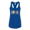 thumbnail image 3 of For the Love of the Game Sports Ladies Racerback Tank Top, Royal, X-Large, 3 of 5