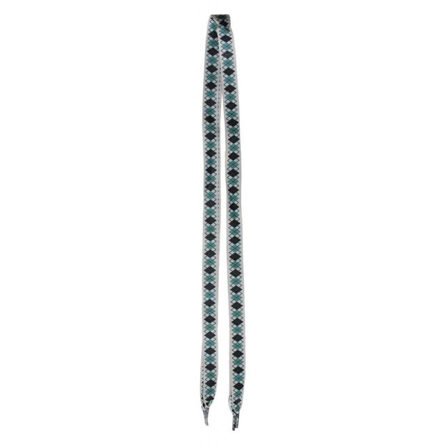 Lacets Plats Argyle 2 Paires (4 Pcs) - Blanc/vert