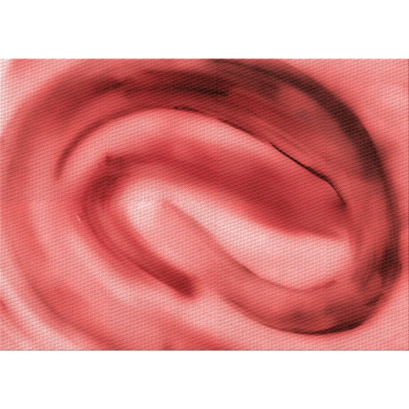 Ahgly Company Indoor Rectangle Patterned Ferrari Red Area Rugs, 7' x 10'