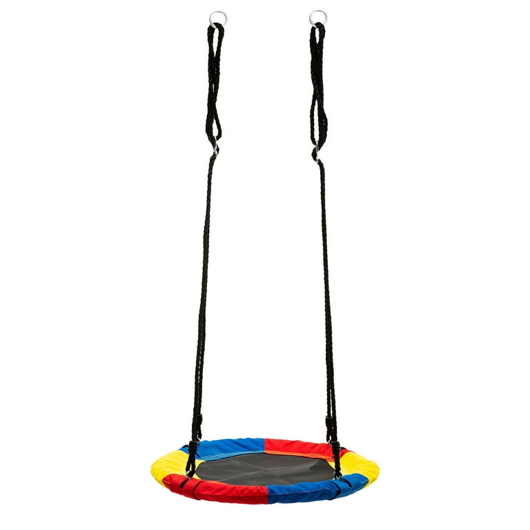 Walsport 24 Saucer Hammock Chair Swing Multi Color Rainbow Platform Mat Indoor Outdoor kids Round Hanging Sky Swing Chair Park Colorful Walmart