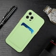 thumbnail image 6 of Allytech Case Compatible with iPhone 15 Pro Max, [Card Holder] [Soft TPU] [Ultra Slim & Lightweight] Shockproof Anti-Fingerprint Case for iPhone 15 Pro Max - Green, 6 of 6