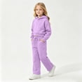 thumbnail image 2 of BOOMNY Girls 2 Peice Sweatsuits Back To School Long Sleeve Hoodies Sweatpants Sets for Kids Comfy Track Suits, 2 of 7