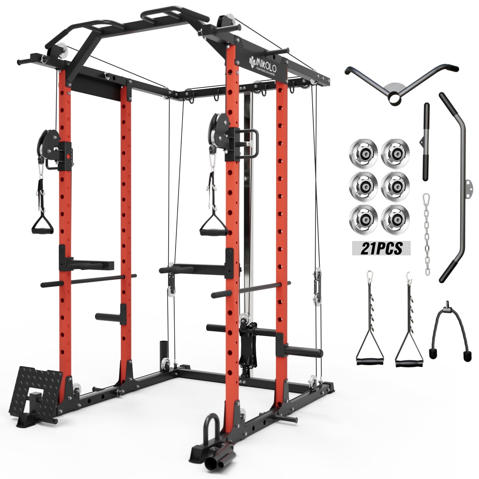 Power Cage Pro - Red(Aluminum Pulley)