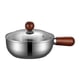 thumbnail image 2 of Cacerola de cocina portátil para hervir con tapa, olla para calentar aceite y leche 14 cm Plata, 2 of 9